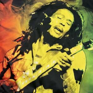 Bob Marley Hoodie Men’s 4XL YEEZZI Black Rasta Reggae Photo Print Pullover